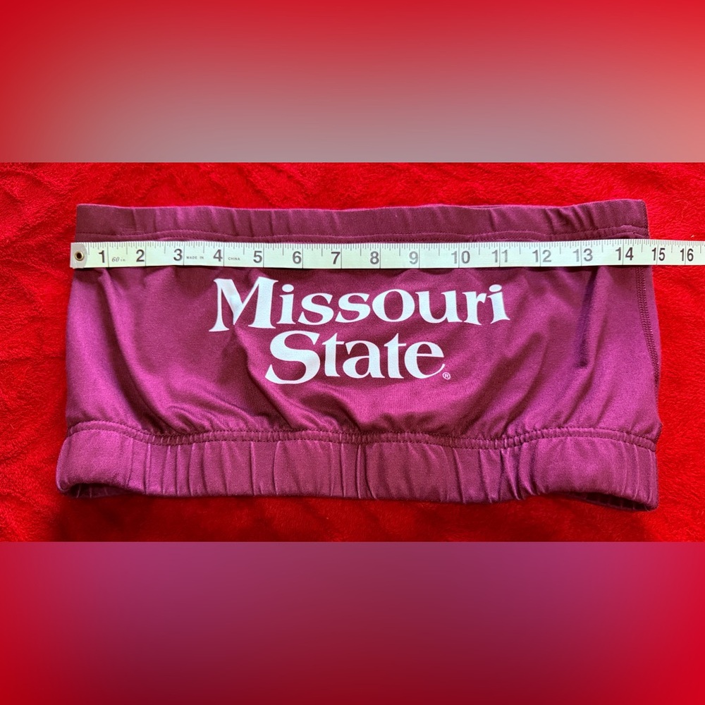 NEW Large MSU Bra Top Measurements N Pictures Go Bears School Spirit Missouri 🐻 - Picture 4 of 6
